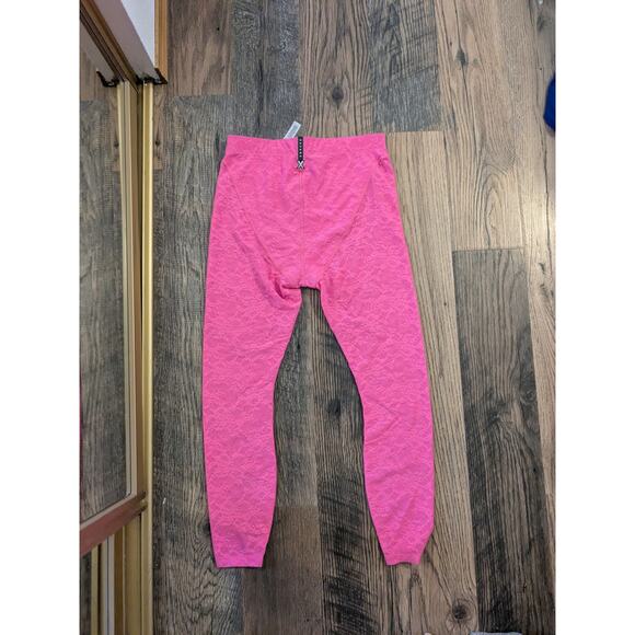 Savage X Fenty hot pink Lace Leggings size 12 - 14 - Picture 6 of 6